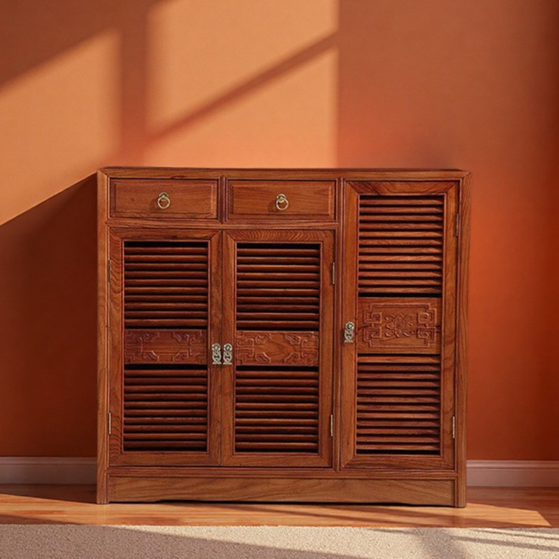Classic solid wood storage shoe cabinet
