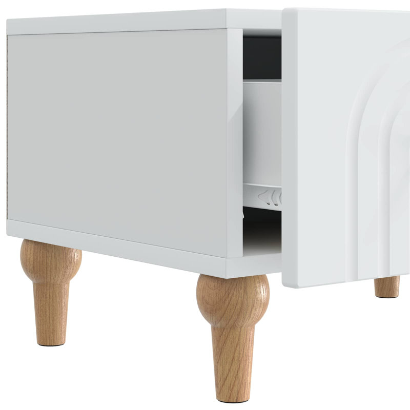 Unfinished TV Stand for TVs up to 65" with Fireplace Included