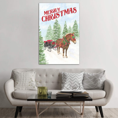 Sleigh Bells Ring - Merry Christmas by Tara Reed - Wrapped Canvas Print