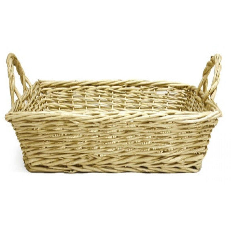 Panier en saule avec poignée, H 3,5 po x l 20 po x P 15 po