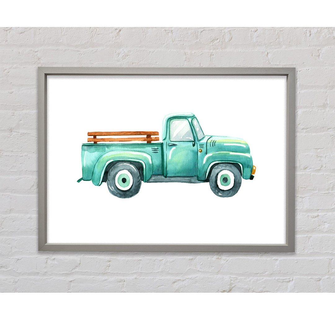 Pick Up Truck Aquarell - Druck