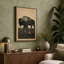 Bison Silhouette Rustic - Wrapped Canvas-1452832895-1452832880