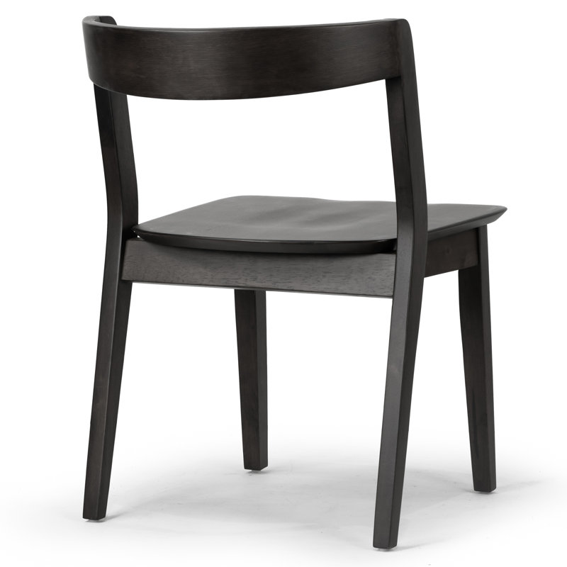 Chaise d'appoint en bois massif Ayslinn, Black Wash