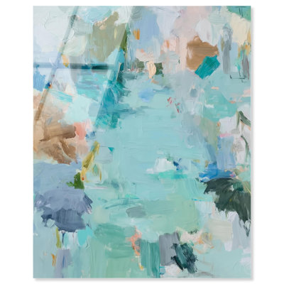 «Layers of Feeling III», reproduction acrylique sur fond vert par Art Remedy