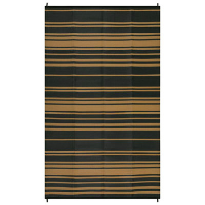Outdoor Rug Waterproof Reversible Plastic Straw Rug, Modern Striped Camping Rug for Patio, UV-Resistant Outside Mat for Porch, Deck, Backyard