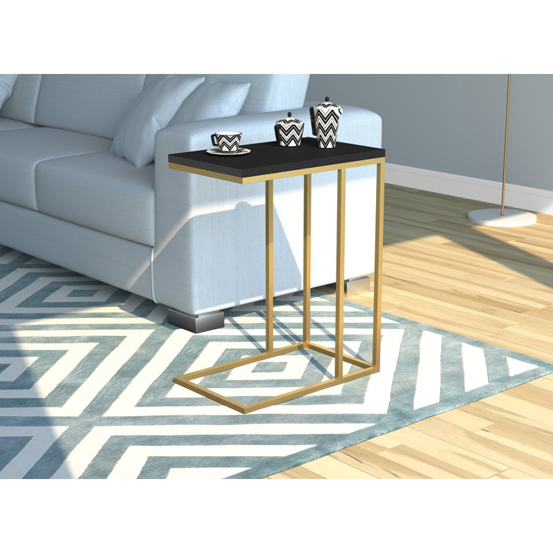 Cothern End Table, Gold, White