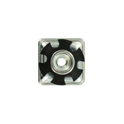 Outwater Industries Metal Threaded Single Star Type Leveller Inserts For 1-1/8 Inch Square Tubing, Heat Treated Steel And Zinc Plated Base, Fits Square 16-18 Gauge Tube, Thread: 3/8-16, 20 Pack