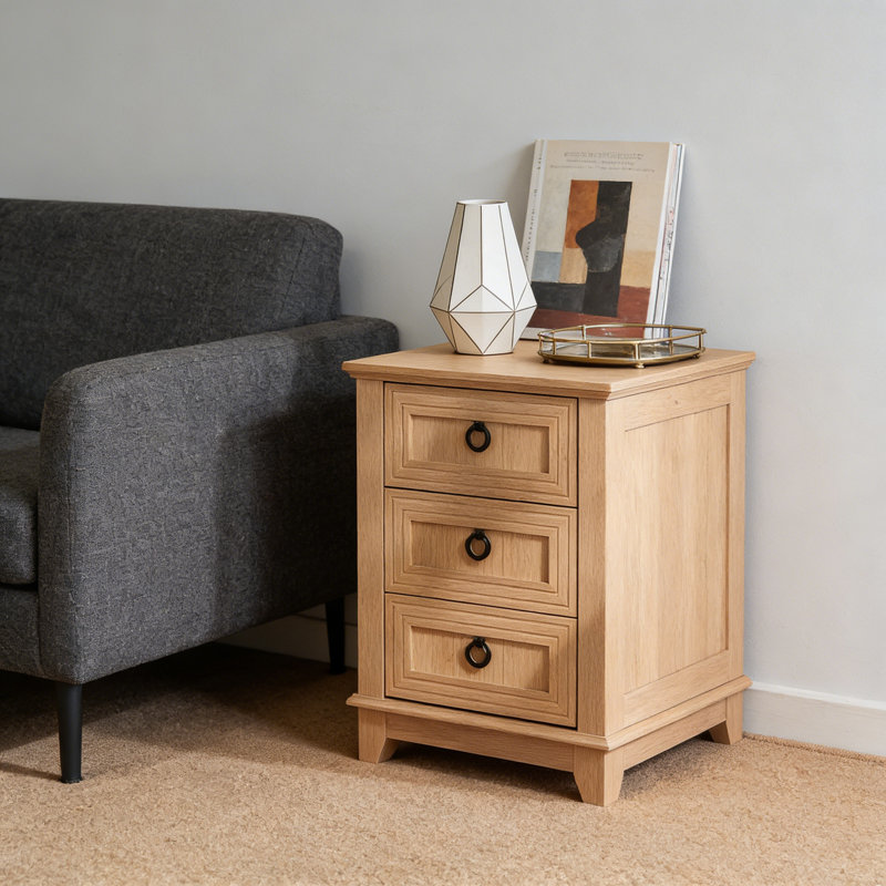 46cm W Manufactured Wood Bedside Table