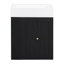 Meuble-lavabo de 20 po avec lavabo en céramique, poignée dorée et tablettes de rangement latérales-939302177