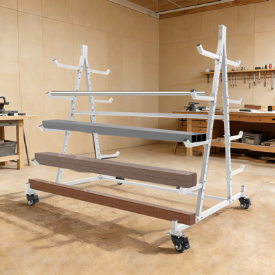 Support de rangement horizontal avec roulettes, support de rangement horizontal robuste