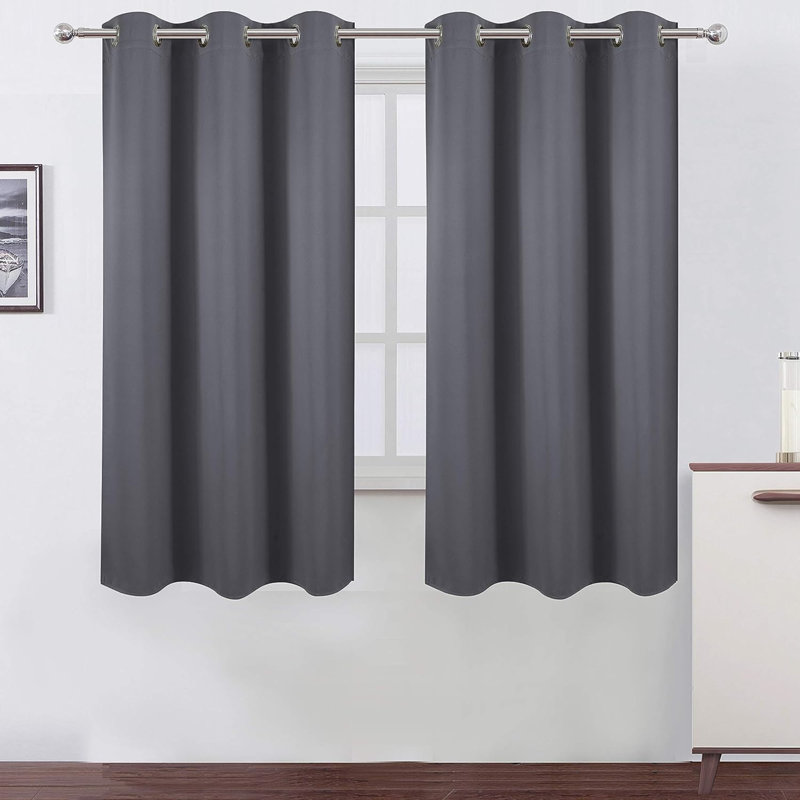 Erfried Blackout Curtain Pair, Gray, 42" W x 63" L
