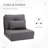 HOMCOM 2-In-1 Floor Lazy Sofa With 5 Position Adjustable Backrest