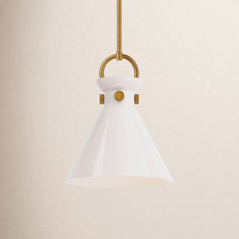 Tiney 1 - Light Single Pendant, Aged Gold, 12.75" H x 10.5" W x 10.5" D
