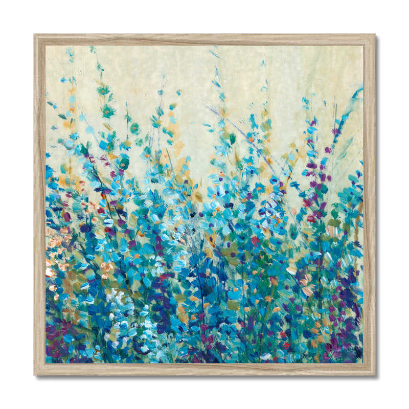 Shades Of Blue I by Timothy O' Toole - Painting, 80cm H x 80cm W, Natural Wood Framed Paper Print