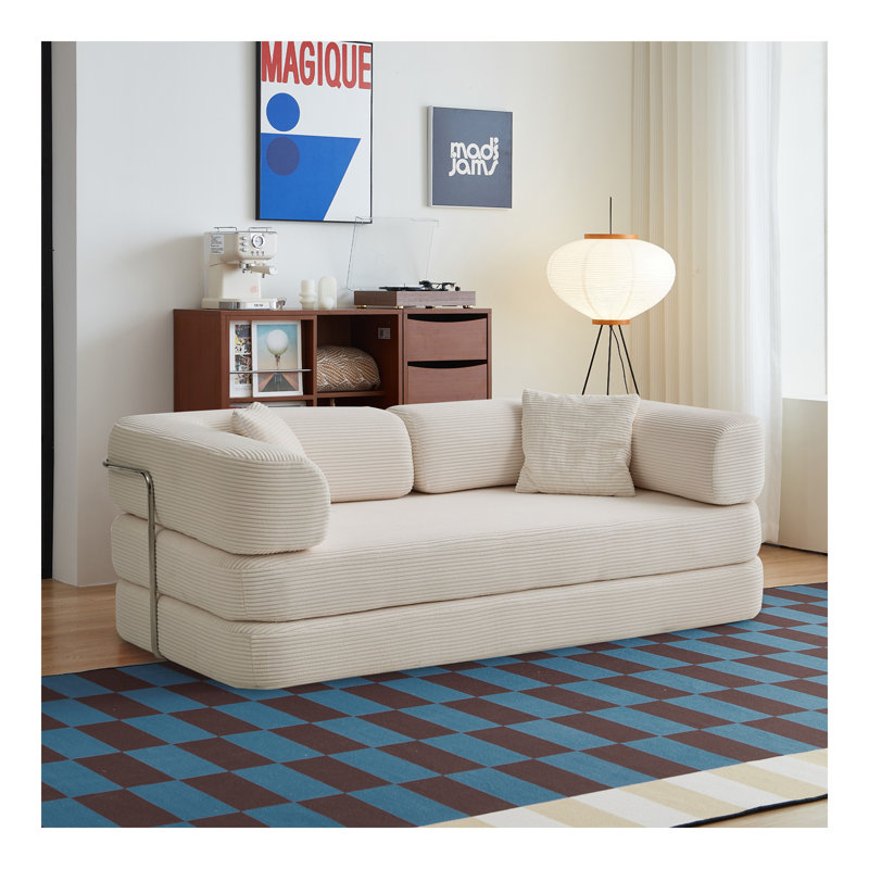 Floor Couch,Compressed Sofa,Convertible Floor Sofa Bed With Convertible Blanket Pillow,Enhanced Frame Stability,Comfy Couch Lounge Sleeper Bed,For Living Room Bedroom