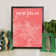 New Delhi City Map - Unframed Graphic Art Print on Paper
