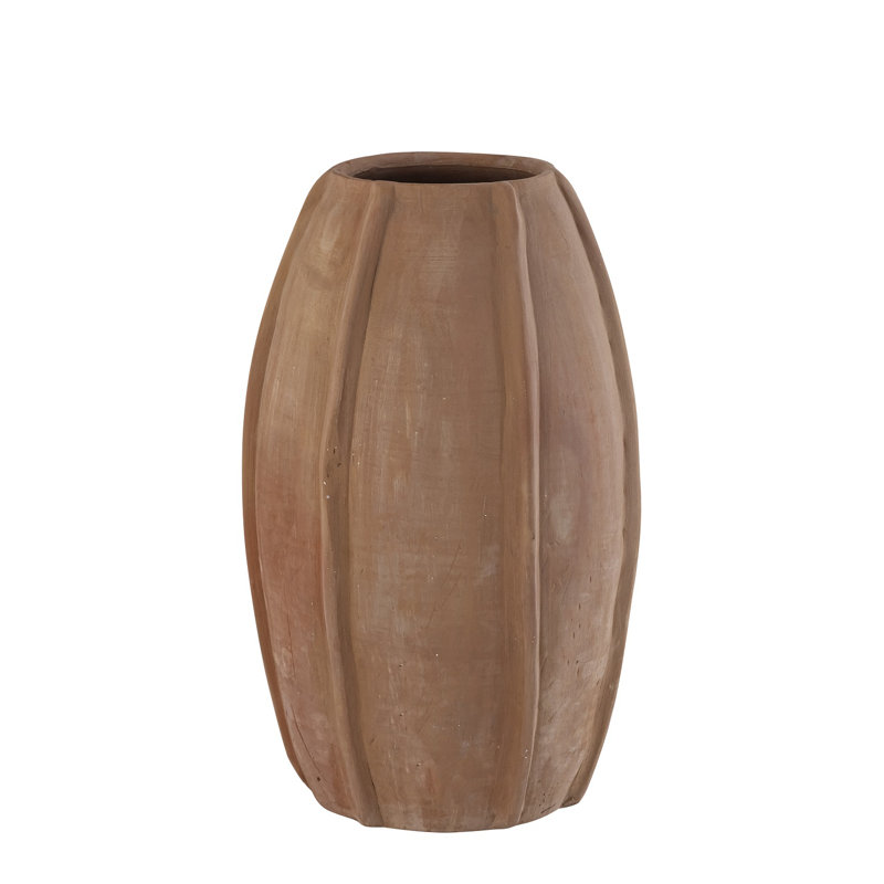 Vase en terre cuite de diamètre 8,5 po x H 12,5 po