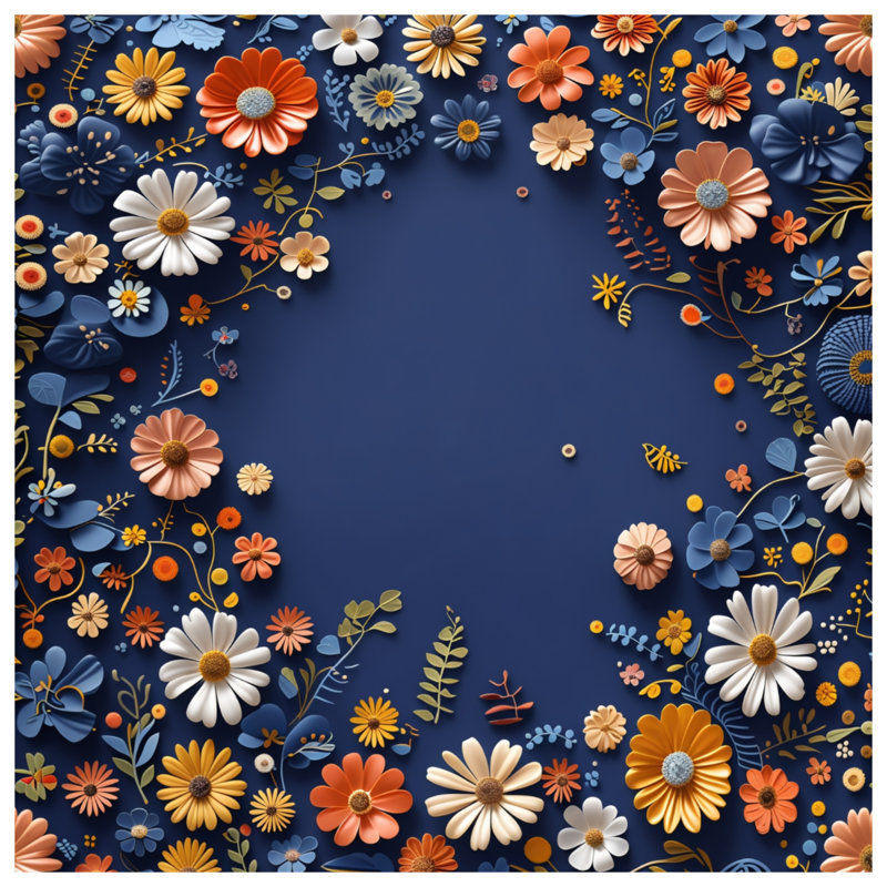 Coussin Floral, 20 x 20 inches