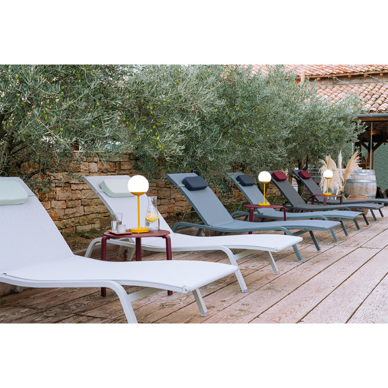 Alize Outdoor Chaise Lounge, Clay Gray