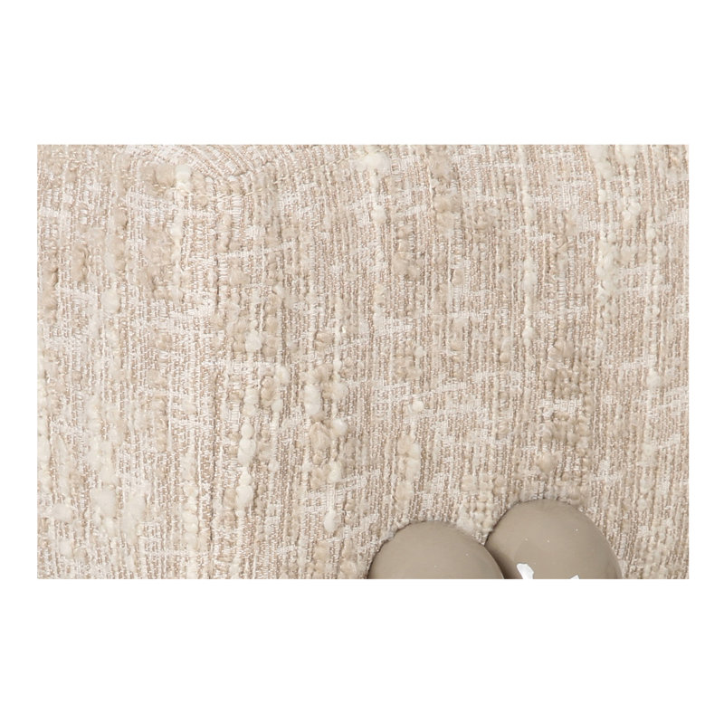 Priya Upholstered Bench, White, Cream