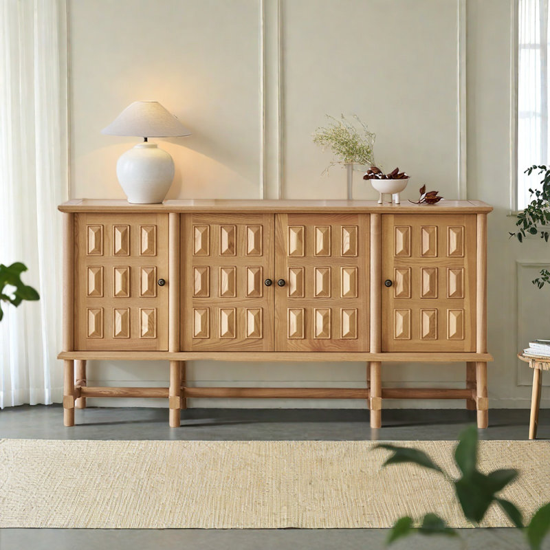 Buffet rétro en bois massif polyvalent