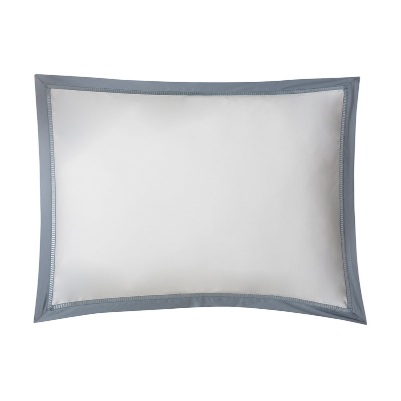 ESCADA Sham, Standard, White/ Ocean Blue