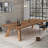 110.24"Simple and modern rectangular brown solid wood conference table
