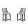 Upholstered Counter Stool with Solid Wood Frame