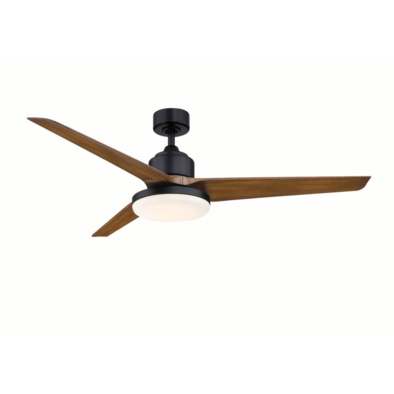 TriAire Custom Ceiling Fan 12 inch Correlated Color Temperature (CCT) Select LED Light Kit - Black, Matte Black