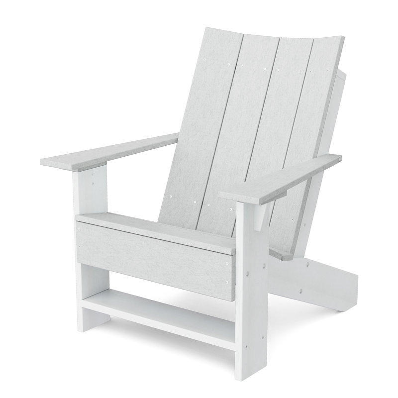 Chaise Adirondack contemporaine, Gris clair / blanc