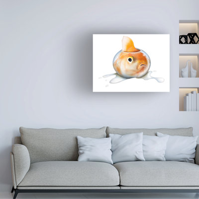 Art mural sur toile tendue - Art mural John Hovenstine «Goldfish in petit poisson» pour le salon, la chambre à coucher ou le bureau - 35 x 47