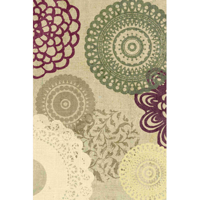 Beige Medallions - impression sur toile tendue