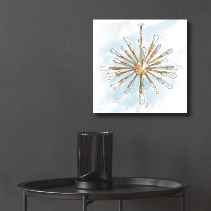  «Retro Fixtures 3» par Ethan Harper, art mural en verre acrylique, 12 po x 12 po
