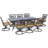 Carleton Dining Set with 8 Swivel Chairs and Table-1511493040