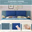 Très grand lit plateforme tapissier avec panneau, cadre de lit plateforme avec coins arrondis doux anti-collision, stable et sans sommier, assemblage facile, bleu-1725307969-1725307981