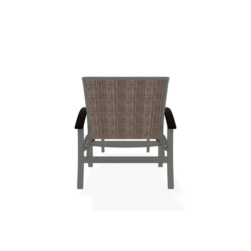 Askar Outdoor Rust-Resistant Metal Chaise Lounge, Textured Snow, Brown Sunbrella® Tweed, Kona P10