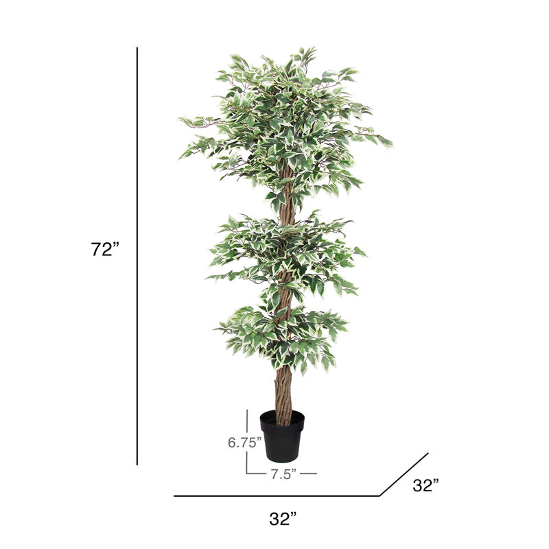 72" Artificial Ficus Tree in Pot
