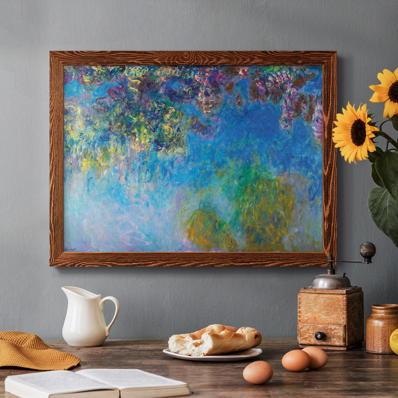 Wisteria- Rustic Framed Gallery Wrapped Canvas, Maple, 28" H x 42" W x 1.5" D