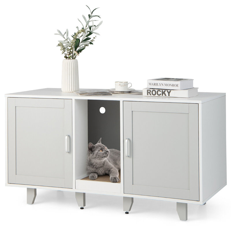 Enceinte pour chat cachée Eccles, gris