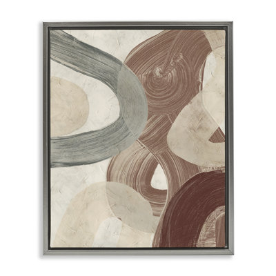 Abstrait art mural neutre sur toile flottante, "Southwestern Neutrals" par June Erica Vess