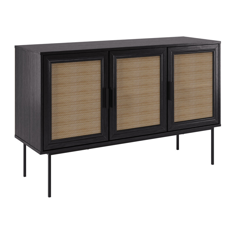 Ariene 47.25 " W Sideboard, Black/Natural