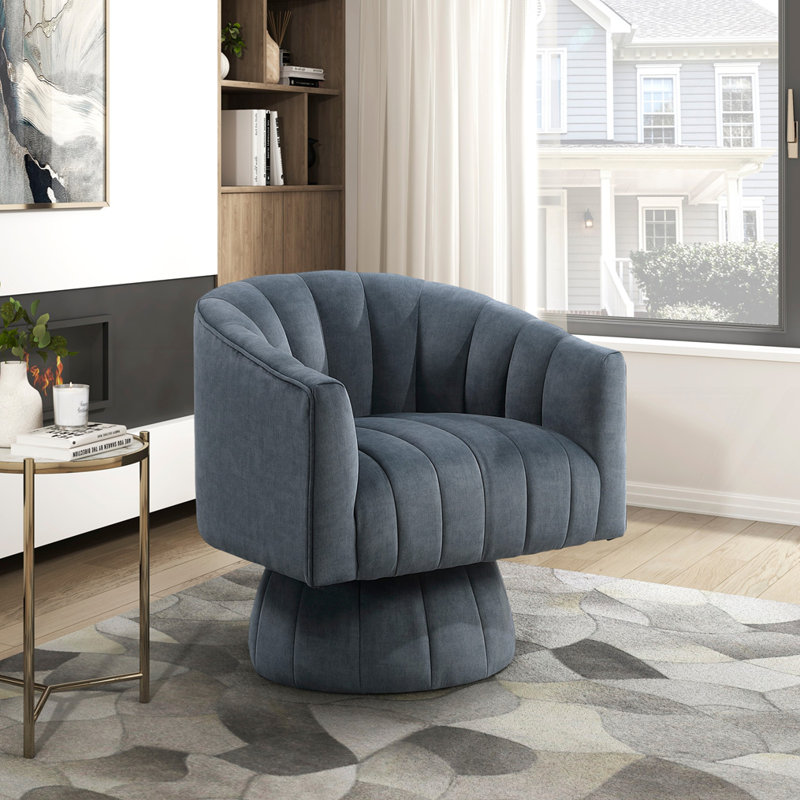 Fauteuil d'appoint moderne en velours, Gris foncé