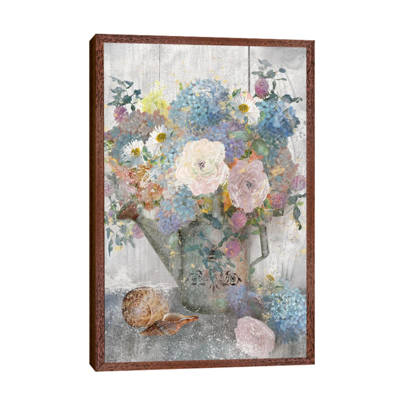 Bucket Of Flowers II by Nan - Painting on Canvas, 101.6 cm H x 66.04 cm W, Classic Wood Framed Canvas