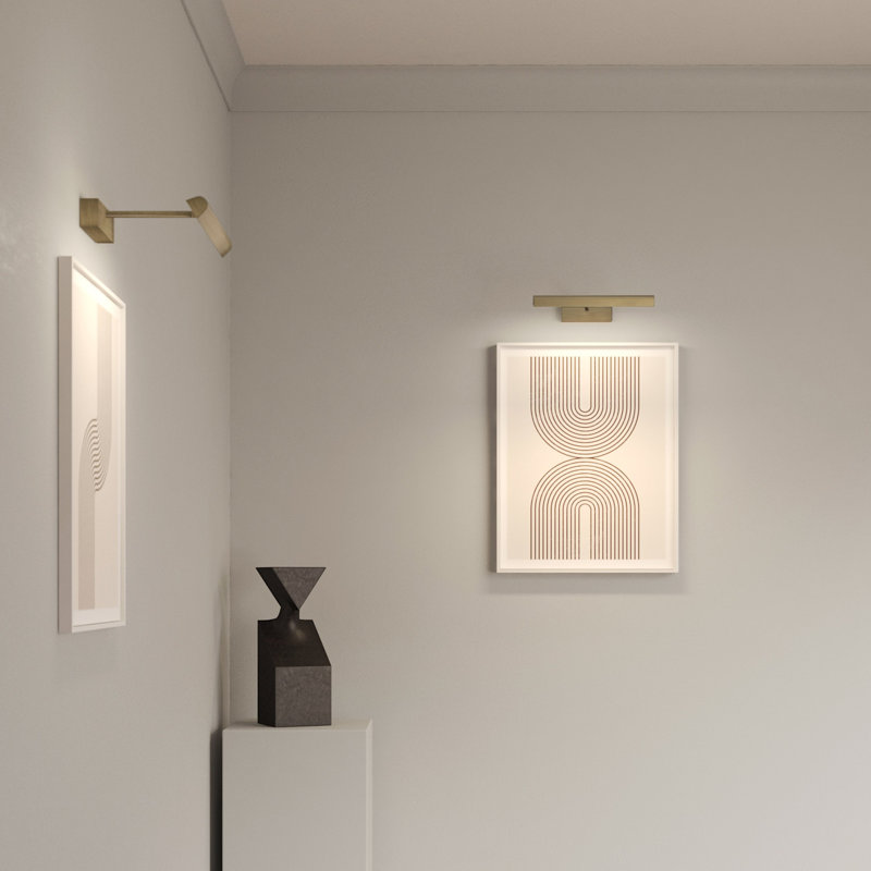 Renoir, 2.36" H x 13.78" W x 10.16" D, Matt Brushed Brass, 411 Lumens