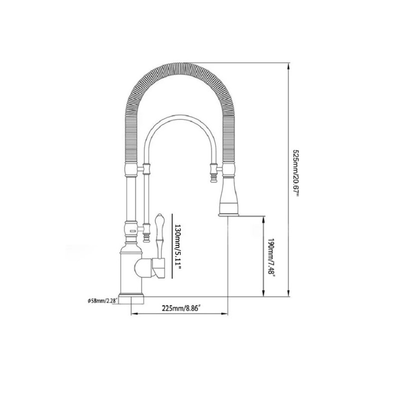 Homary Pull Out Kitchen Faucet