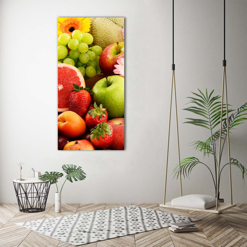 Fruit And Flowers - Wrapped Canvas Print