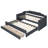 Twin Size Daybed with Trundle & 3 Drawers, Upholstered Linen Sofa Bed for Guest Room,Grey-118661959