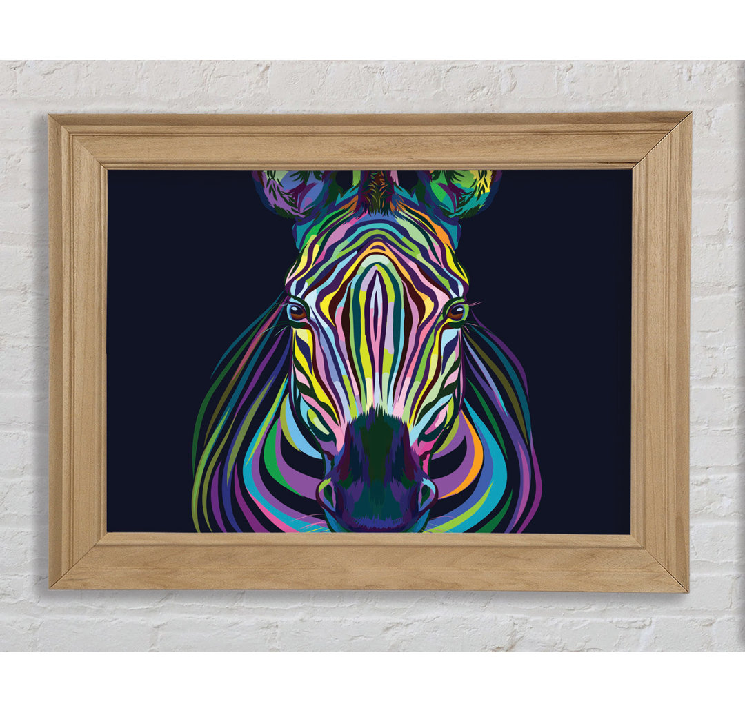 Atemberaubendes Zebra Vibrant - Bilderrahmen Kunstdrucke