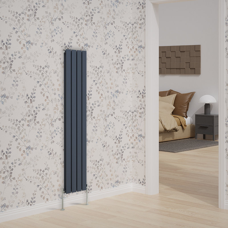 Vertical Double Flat Panel Radiators, Anthracite, 1600cm H x 272cm W x 52cm D