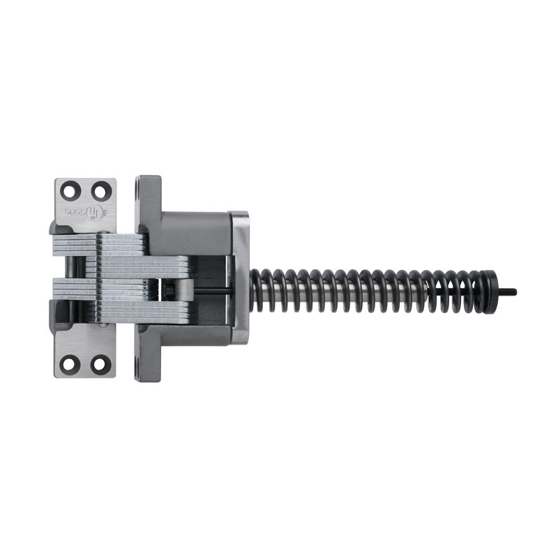 Charnière de porte simple invisible H 4,5 po x l 9,23 po E, Acier, Non plaqué